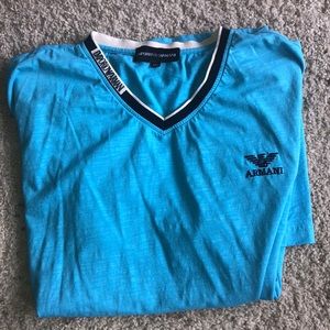 Armani blue t shirt
